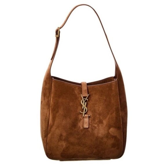 Saint Laurent Small Le 5 A 7 Hobo Bag in Brown Caramel - Picture 6 of 9